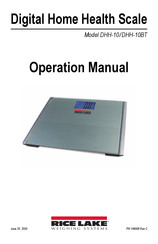 Rice Lake DHH-10BT Operation Manual
