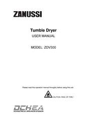 Zanussi ZDV300 User Manual