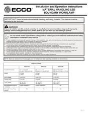Ecco EW2025R Installation And Operation Instructions Manual