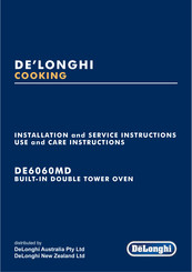 DeLonghi DE6060MD Installation And Service Instructions Manual