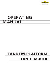 Humbaur TANDEM-BOX Operating Manual