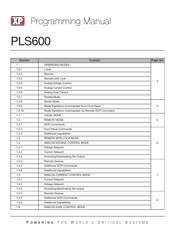 XP PLS600 Series Programming Manual