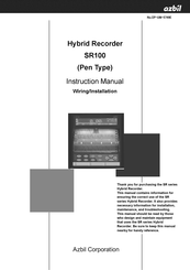Azbil SR Series Instruction Manual