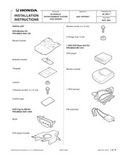 Honda 08A23-9E1-010 Installation Instructions Manual