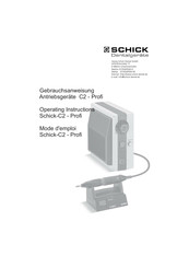 Schick Dental C2/SK Operating Instructions Manual