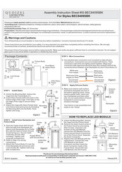 Quoizel BEC8409SBK Assembly Instruction Sheet