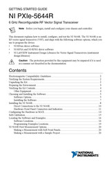 NI PXIe-5644R Getting Started Manual
