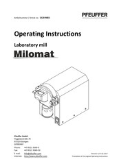 Pfeuffer 1520 9001 Operating Instructions Manual