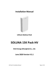 DLG Energy SOLUNA Installation Manual