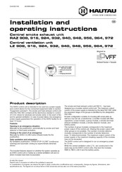 HAUTAU LZ 956 Installation And Operating Instructions Manual