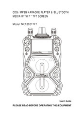 Karaoke USA MET8021TFT User Manual