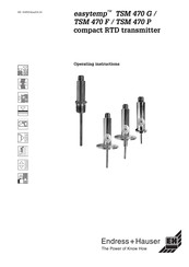 Endress+Hauser easytemp TSM 470 G Operating Instructions Manual