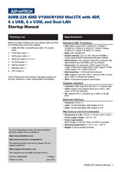 Advantech AIMB-228 Startup Manual