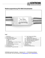 KONTRONIK PIX4000 Operation Manual