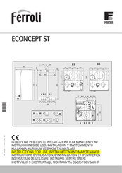 Ferroli ECONCEPT ST 35 Instructions For Use, Installation And Maintenance