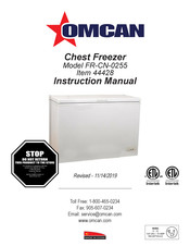 Omcan FR-CN-0255 Instruction Manual