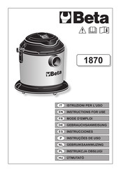 Beta 1870 Instructions For Use Manual