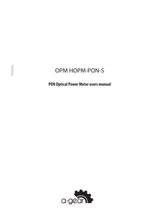 a-gear OPM HOPM-PON-S User Manual