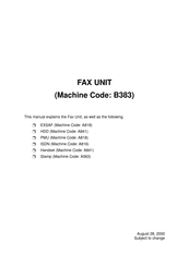 Ricoh B383 Service Manual