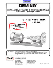 Crane DEMING 4111 Series Installation, Operation & Maintenance Manual