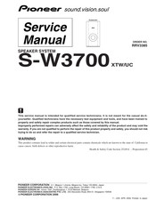 Pioneer S-W3700 Service Manual