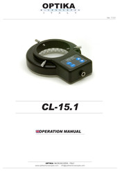 OPTIKA MICROSCOPES CL-15.1 Operation Manual