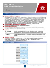 Huawei Optix OSN 810 Quick Installation Manual