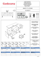 CONFORAMA MARTY TV STAND Assembly Instructions Manual