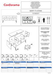 CONFORAMA MARTY TV STAND Assembly Instructions Manual