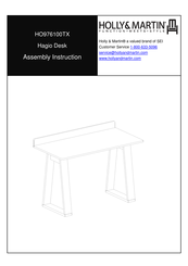 HOLLY & MARTIN Hagio HO976100TX Assembly Instruction Manual