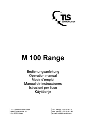 TLS M 100 Talk Operation Manual