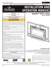 Napoleon Oakdale EPI3C-1 Installation And Operation Manual