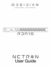 OBSIDIAN CONTROL SYSTEMS Netron RDM10 User Manual