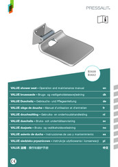 Pressalit VALUE R1610 Operation And Maintenance Manual