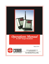 HAMAR LASER R-1307 Operation Manual