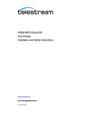 Telestream PRISM MPX2-DUALDSP Installation And Safety Instructions