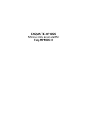 Kharma EXQUISITE MP1000 Manual