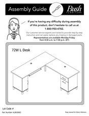 BUSH FURNITURE 72W L Desk A186366D Assembly Manual