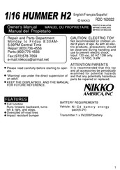 Nikko RDC-160022 Owner's Manual