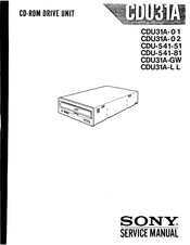Sony CDU31A Series Service Manual