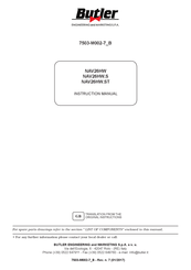 Butler NAV26HW.S Instruction Manual