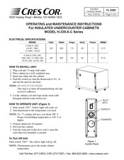 Cres Cor H-339-X-C Series Operating And Maintenance Instructions