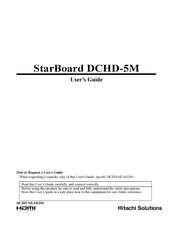 Hitachi Solutions StarBoard DCHD-5M User Manual