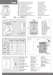 Hager h3 x250 User Instructions