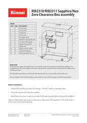 Rinnai ZERO CLEARANCE Assembly Instructions