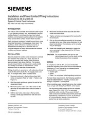 Siemens EB-32 Installation And Power Limited Wiring Instructions