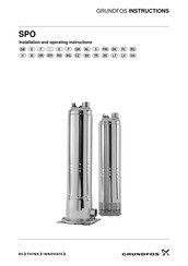 Grundfos SPO Installation And Operating Instructions Manual