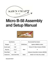 Sawn Craft Micro B-58 Assembly And Setup Manual