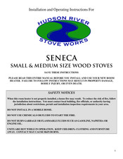Hudson River Stove Works MEDIUM SENECA Installation And Operating Instructions Manual