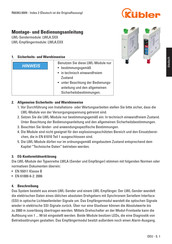 Kübler LWLA.E10 Mounting And Operating Instructions
